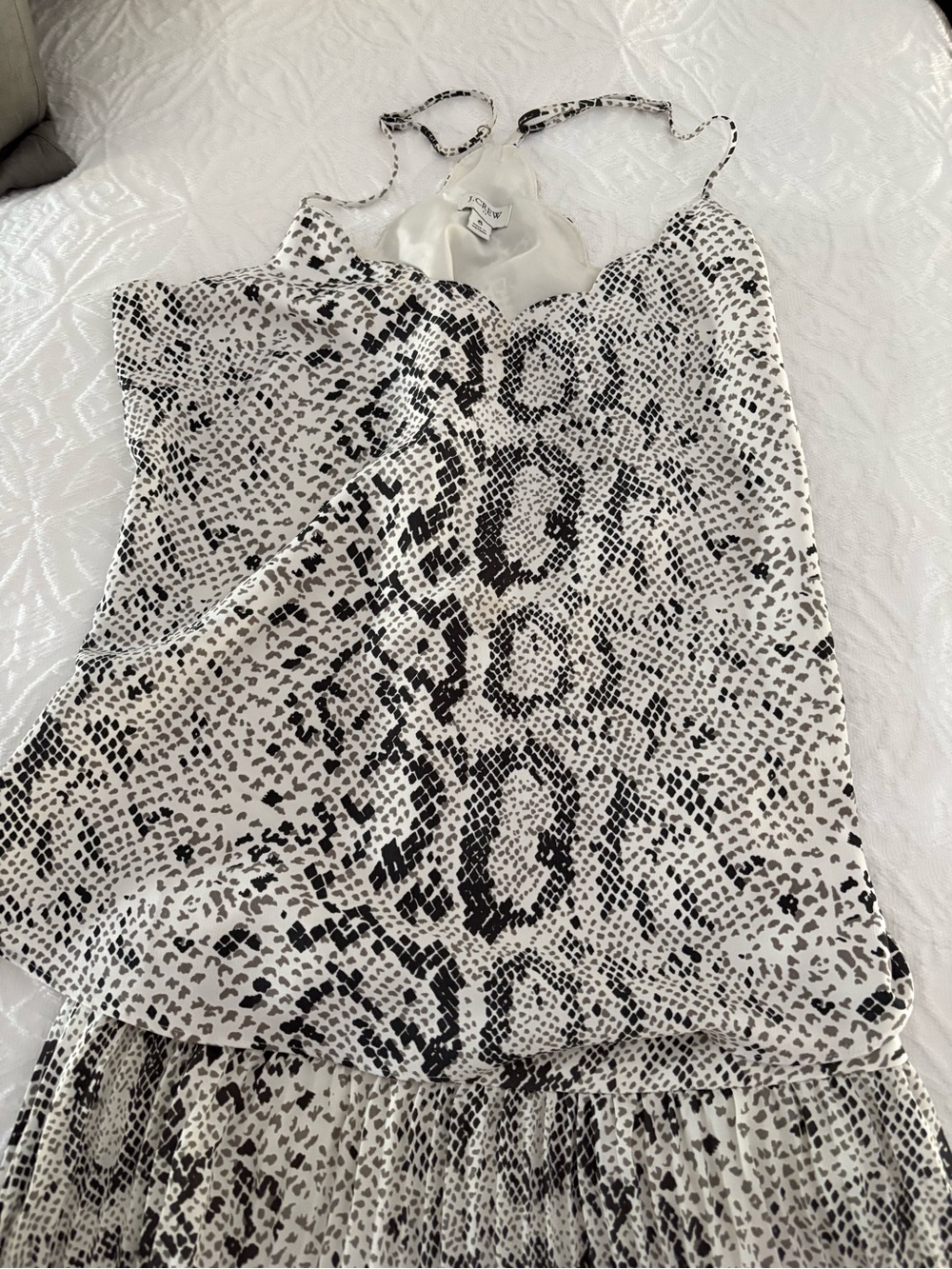 JCrew Snake Print Halter Cami Top -skirt set
